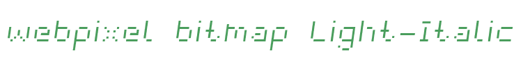 webpixel bitmap Light-Italic